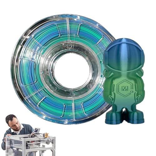 Fravsiu Filament 1,75 mm, Seidenfilament 1,75 | 1,75 mm glänzendes Filament, Spulen-Filament, zweifarbiges Druckfilament, zweifarbig für die meisten Drucker von Fravsiu
