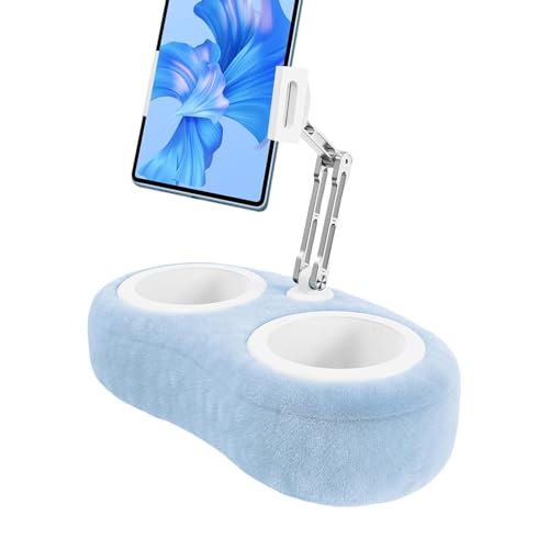 Fravsiu Tablet-Stand, Tablet-Ständer, kreativer Kissenständer, Telefon-Kissen, verstellbarer Telefon- und Tablet-Ständer für Bett oder Couch (Blau, Pink, Grau) von Fravsiu