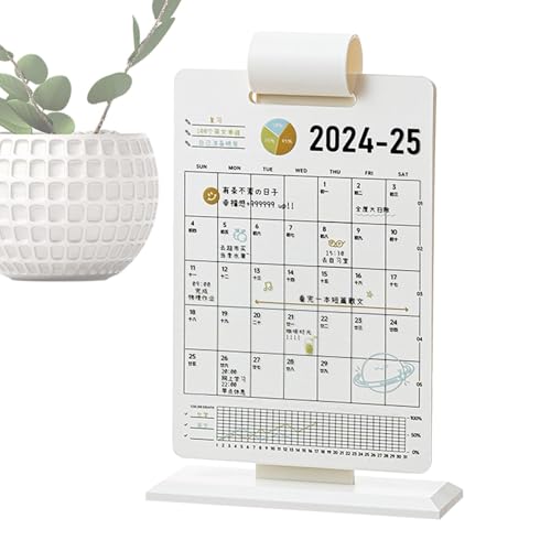 Modern Farmhouse Desk Calendar | Aesthetic Desk Accessories for Stylish Organization | Creative Desktop Calendar for Living Room and Study | Perfect Bookshelf Decoration von Fravsiu