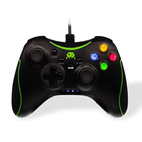 Freaks and Geeks Kabelgebundener Controller für Xbox 360 und PC, Schwarz von Freaks and Geeks