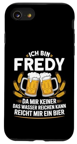Lustiger Biertrinker Spruch für Fredy Hülle für iPhone SE (2020) / 7 / 8 von Fredy Vorname Lustiger Spruch für Biertrinker
