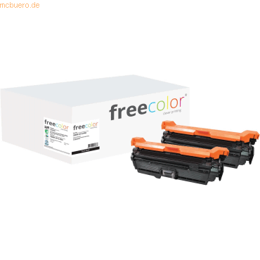 Freecolor Toner kompatibel mit HP 4-farbig LaserJet CP3525 (504X) schw von Freecolor
