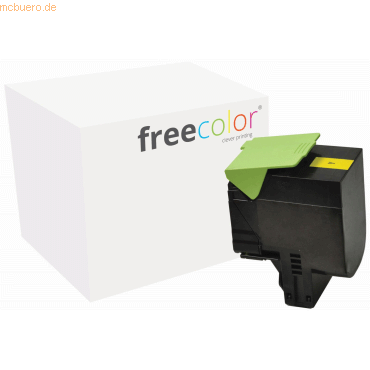 Freecolor Toner kompatibel mit Lexmark CS410 gelb High Yield von Freecolor