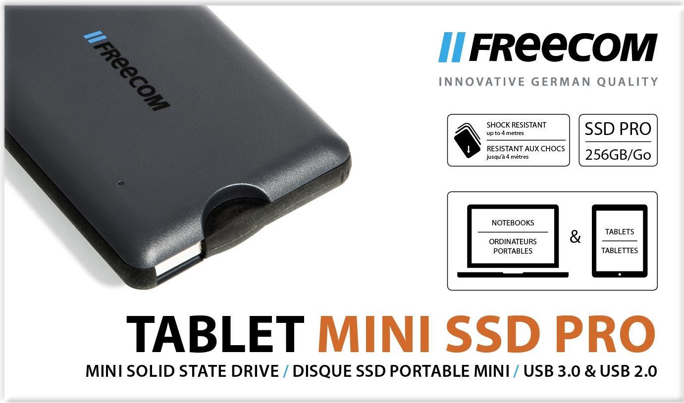 Freecom Tablet Mini SSD Pro 256 GB Anthrazit - Schwarz (56347) von Freecom