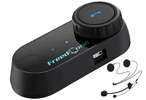 Bluetooth-Headset für Motorräder, Motorrad Helm Bluetooth Headset TCOM VB wasserdicht, kabelloses Headset intercom800m 2 Fahrer Nutzer, GPS, FM-Radio, MP3-Player,Kommunikationssystem für Motorräder von FreedConn