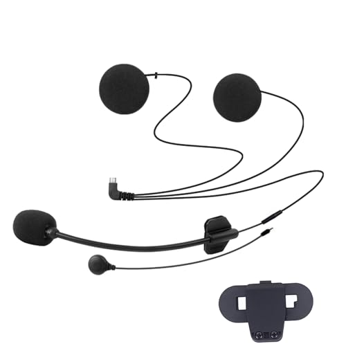 FreedConn Motorrad Intercom Zubehör,Motorrad kopfhörer + Clip für Motorradhelm Bluetooth gegensprechanlage TCOMSC und TCOMVB, (Ältere Versionen vor 2021),8Pin von FreedConn