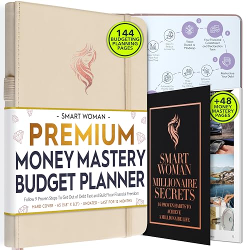 Undated Monatsplaner und Monatsplaner – Eine 12-monatige Reise zur finanziellen Freiheit, monatlicher Budgetbuch-Planer, Anziehungsgesetz von Freedom Mastery