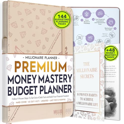 Undated Monthly Budget Planner and Monthly Bill Organiser - A 12 Month Journey to Financial Freedom, Monthly Budget Book Planner, Law of Attraction Planner von Freedom Mastery