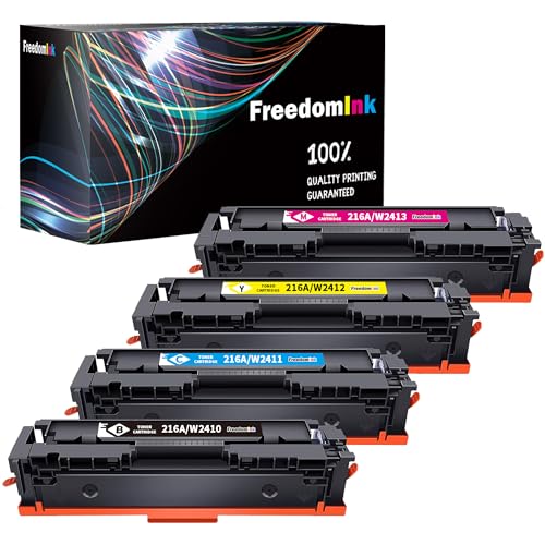 FreedomInk Compatible Toner Cartridges Replacement for HP 216 216A W2410A W2411A W2412A W2413A for HP Color Laserjet Pro MFP M155/182/183NW von FreedomInk