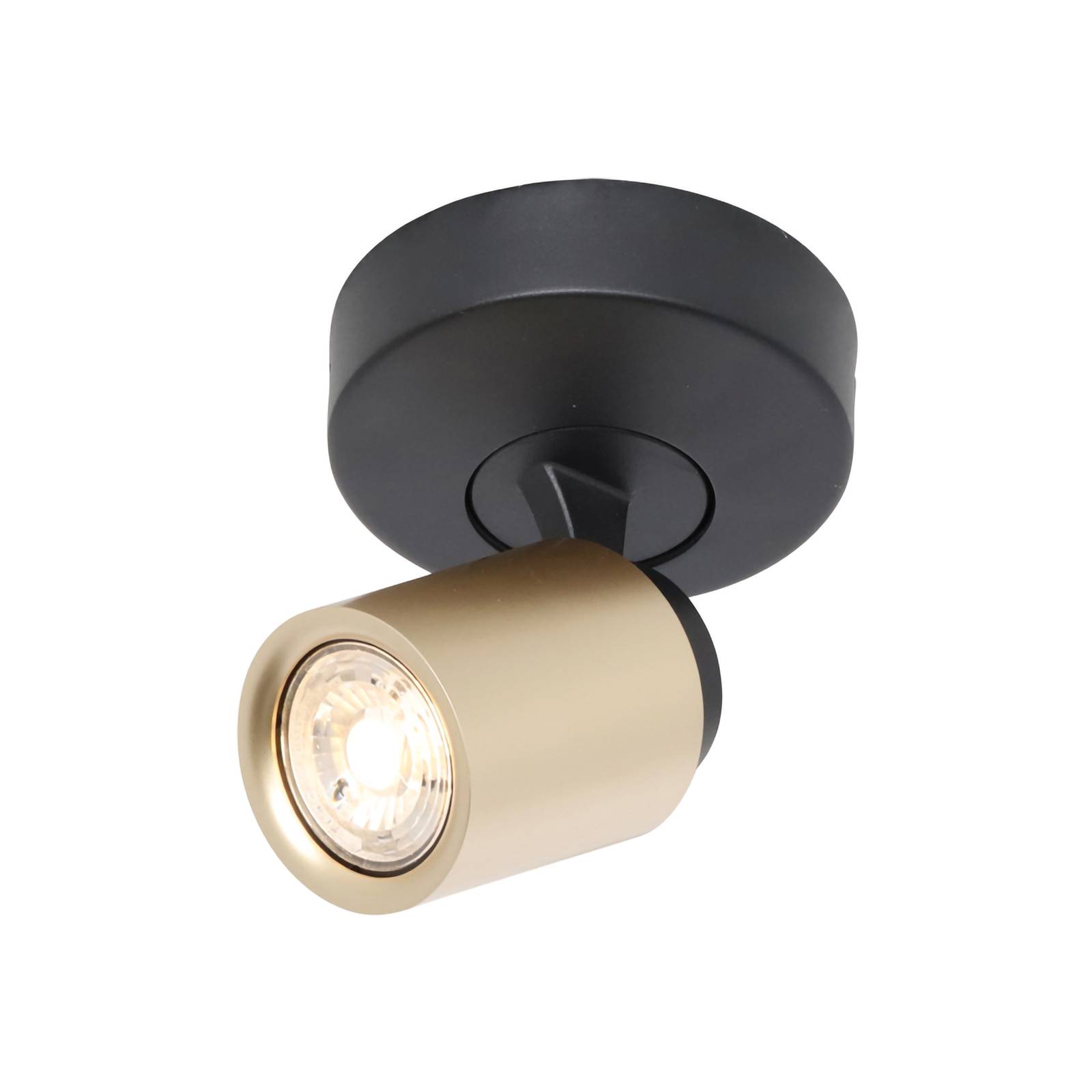 Deckenstrahler Razza, schwarz/gold, Ø 13 cm, Metall Deckenstrahler Razza, schwarz/gold, Ø 13 cm, Metall von Freelight