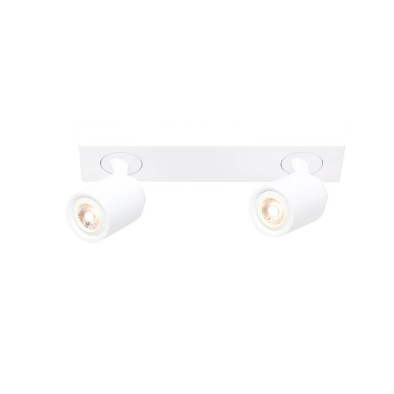 Deckenstrahler Razza, weiß, Länge 38 cm, 2-flg., Metall von Freelight