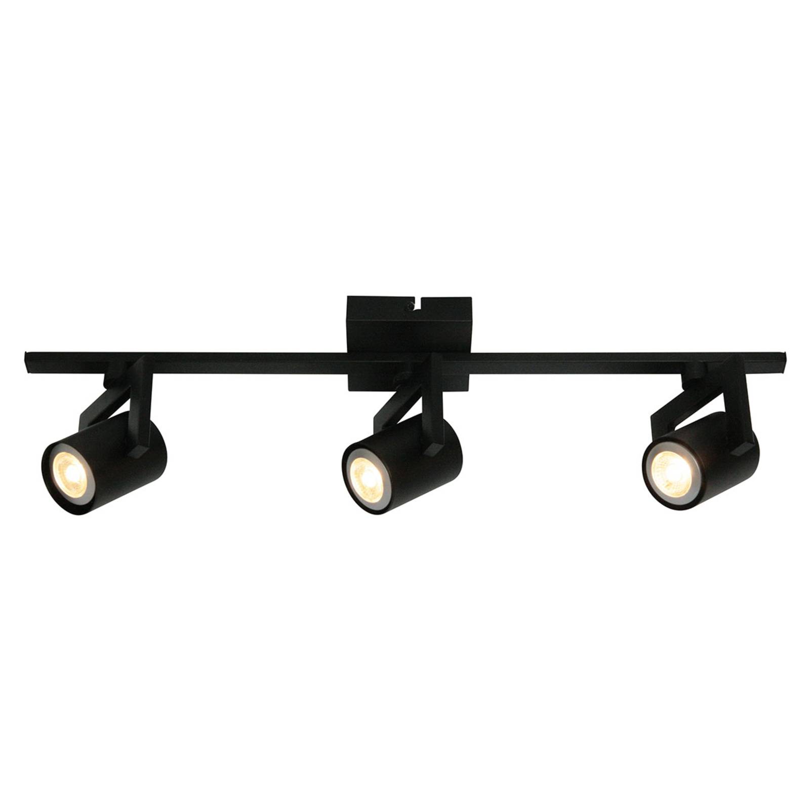 Moderne Deckenlampe ValvoLED in Schwarz 3-flg. von Freelight