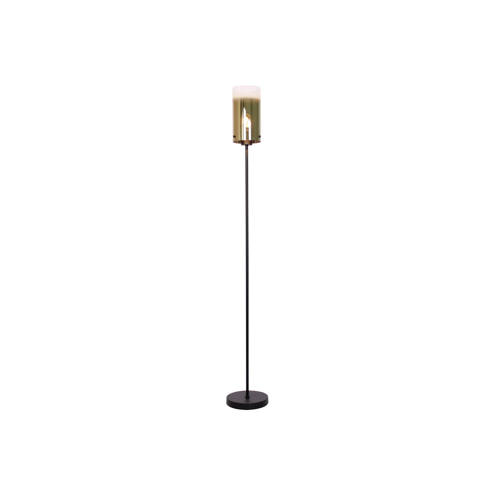 Stehlampe Ventotto, schwarz/gold, Höhe 165 cm, Metall/Glas Stehlampe Ventotto, schwarz/gold, Höhe 165 cm, Metall/Glas von Freelight