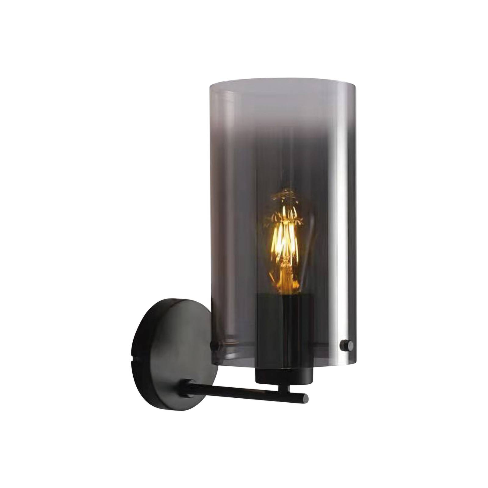 Wandlampe Ventotto, schwarz, rauchgrau, Breite 15 cm, Metall Wandlampe Ventotto, schwarz, rauchgrau, Breite 15 cm, Metall von Freelight