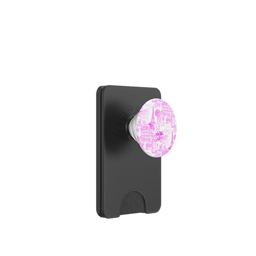Adrette Hot Pink Paris Toile Cafe Pudel Eiffel Bogen Bäume PopSockets PopWallet für MagSafe Adrette Hot Pink Paris Toile Cafe Pudel Eiffel Bogen Bäume PopSockets PopWallet für MagSafe von French Aesthetic Toile Patterns