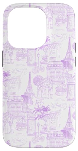 Adrette Mauve Paris Toile Cafe Pudel Eiffel Bogen Bäume Hülle für iPhone 14 Pro Adrette Mauve Paris Toile Cafe Pudel Eiffel Bogen Bäume Hülle für iPhone 14 Pro von French Aesthetic Toile Patterns