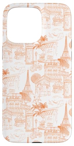 Adrette Orange Paris Toile Cafe Pudel Eiffel Bogen Bäume Hülle für iPhone 15 Pro Max Adrette Orange Paris Toile Cafe Pudel Eiffel Bogen Bäume Hülle für iPhone 15 Pro Max von French Aesthetic Toile Patterns
