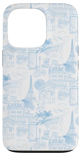 Adrette hellblaue Paris Toile Cafe Pudel Eiffel Bogen Bäume Hülle für iPhone 13 Pro Adrette hellblaue Paris Toile Cafe Pudel Eiffel Bogen Bäume Hülle für iPhone 13 Pro von French Aesthetic Toile Patterns