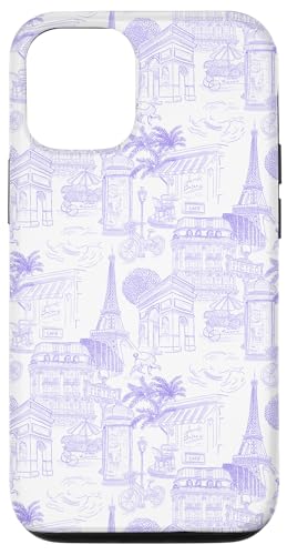 Adrette lila Paris Toile Cafe Pudel Eiffel Bogen Bäume Hülle für iPhone 12/12 Pro Adrette lila Paris Toile Cafe Pudel Eiffel Bogen Bäume Hülle für iPhone 12/12 Pro von French Aesthetic Toile Patterns
