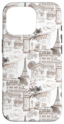 Preppy French Brown Paris Toile Cafe Pudel Eiffel Arc Trees Hülle für iPhone 16 Pro Preppy French Brown Paris Toile Cafe Pudel Eiffel Arc Trees Hülle für iPhone 16 Pro von French Aesthetic Toile Patterns
