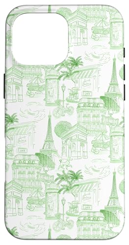 Preppy Kelly Green Paris Toile Cafe Pudel Eiffel Bogen Bäume Hülle für iPhone 16 Pro Max Preppy Kelly Green Paris Toile Cafe Pudel Eiffel Bogen Bäume Hülle für iPhone 16 Pro Max von French Aesthetic Toile Patterns