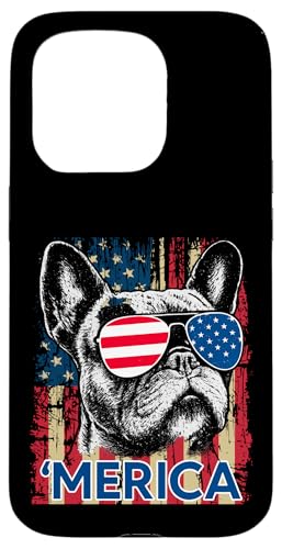 Merica Französische Bulldogge Amerikanische Flagge 4. Juli Frenchie Hülle für iPhone 15 Pro Merica Französische Bulldogge Amerikanische Flagge 4. Juli Frenchie Hülle für iPhone 15 Pro von French Bulldog USA Flag Let's Pawty Men Women Kid