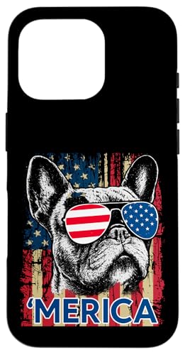 Merica Französische Bulldogge Amerikanische Flagge 4. Juli Frenchie Hülle für iPhone 16 Pro Merica Französische Bulldogge Amerikanische Flagge 4. Juli Frenchie Hülle für iPhone 16 Pro von French Bulldog USA Flag Let's Pawty Men Women Kid