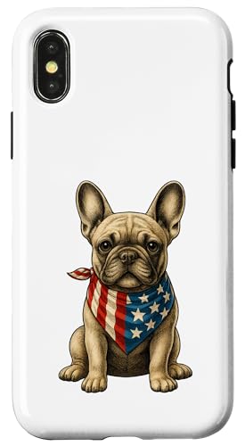 Merica Französische Bulldogge Amerikanische Flagge 4. Juli Frenchie Hülle für iPhone X/XS Merica Französische Bulldogge Amerikanische Flagge 4. Juli Frenchie Hülle für iPhone X/XS von French Bulldog USA Flag Let's Pawty Men Women Kid