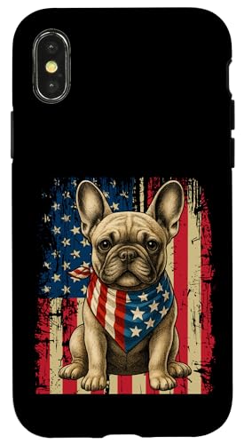 Merica Französische Bulldogge Amerikanische Flagge 4. Juli Frenchie Hülle für iPhone X/XS Merica Französische Bulldogge Amerikanische Flagge 4. Juli Frenchie Hülle für iPhone X/XS von French Bulldog USA Flag Let's Pawty Men Women Kid