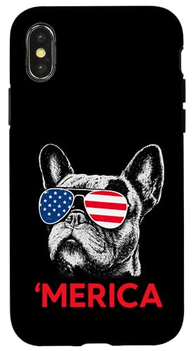 Merica Französische Bulldogge Amerikanische Flagge 4. Juli Frenchie Hülle für iPhone X/XS Merica Französische Bulldogge Amerikanische Flagge 4. Juli Frenchie Hülle für iPhone X/XS von French Bulldog USA Flag Let's Pawty Men Women Kid