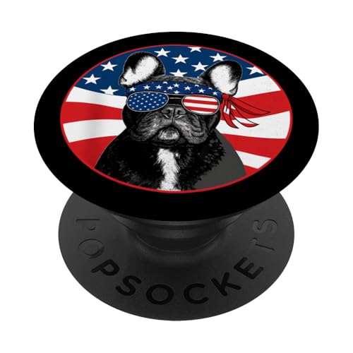 Merica Französische Bulldogge Amerikanische Flagge 4. Juli Frenchie PopSockets Klebender PopGrip Merica Französische Bulldogge Amerikanische Flagge 4. Juli Frenchie PopSockets Klebender PopGrip von French Bulldog USA Flag Let's Pawty Men Women Kid