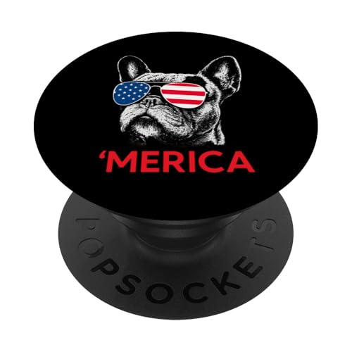 Merica Französische Bulldogge Amerikanische Flagge 4. Juli Frenchie PopSockets Klebender PopGrip Merica Französische Bulldogge Amerikanische Flagge 4. Juli Frenchie PopSockets Klebender PopGrip von French Bulldog USA Flag Let's Pawty Men Women Kid