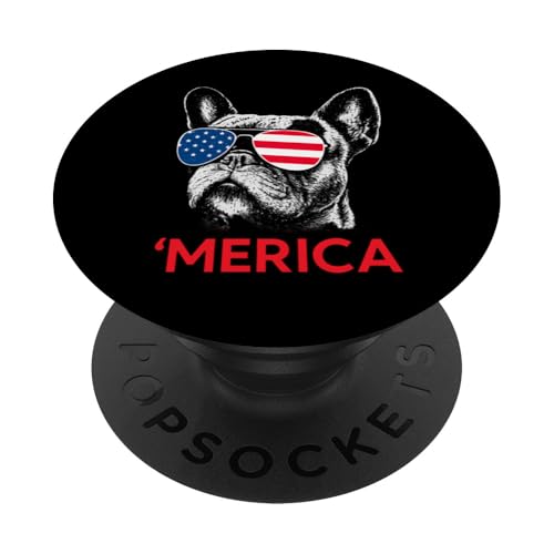 Merica Französische Bulldogge Amerikanische Flagge 4. Juli Frenchie PopSockets Klebender PopGrip Merica Französische Bulldogge Amerikanische Flagge 4. Juli Frenchie PopSockets Klebender PopGrip von French Bulldog USA Flag Let's Pawty Men Women Kid