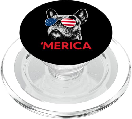 Merica Französische Bulldogge Amerikanische Flagge 4. Juli Frenchie PopSockets PopGrip für MagSafe Merica Französische Bulldogge Amerikanische Flagge 4. Juli Frenchie PopSockets PopGrip für MagSafe von French Bulldog USA Flag Let's Pawty Men Women Kid