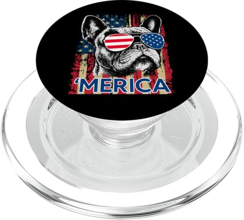 Merica Französische Bulldogge Amerikanische Flagge 4. Juli Frenchie PopSockets PopGrip für MagSafe Merica Französische Bulldogge Amerikanische Flagge 4. Juli Frenchie PopSockets PopGrip für MagSafe von French Bulldog USA Flag Let's Pawty Men Women Kid