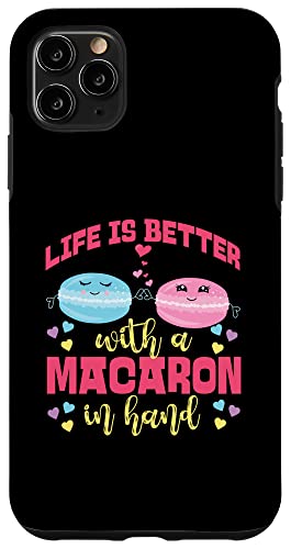 Das Leben ist besser mit einem Macaron in der Hand Hülle für iPhone 11 Pro Max von French Food Designs For A Foodie