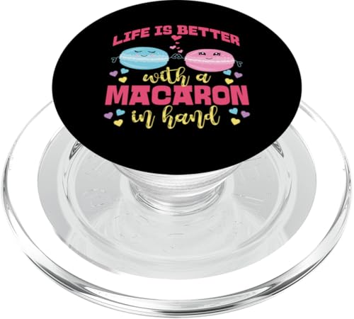 Das Leben ist besser mit einem Macaron in der Hand PopSockets PopGrip für MagSafe Das Leben ist besser mit einem Macaron in der Hand PopSockets PopGrip für MagSafe von French Food Designs For A Foodie