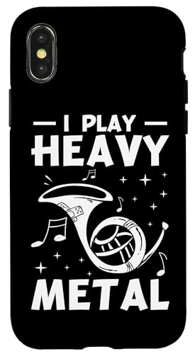 I Play Heavy Metal Waldhorn Hülle für iPhone X/XS I Play Heavy Metal Waldhorn Hülle für iPhone X/XS von French Horn Brass Instrument Designs For Player