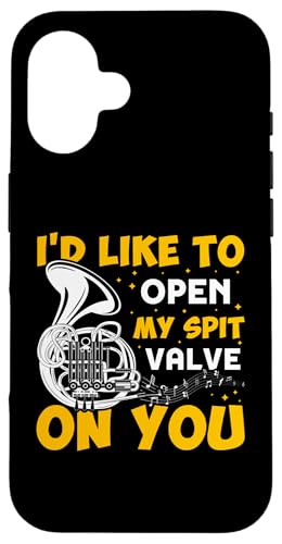 I'd Like To Open My Spit Valve On You Waldhorn Hülle für iPhone 16 I'd Like To Open My Spit Valve On You Waldhorn Hülle für iPhone 16 von French Horn Brass Instrument Designs For Player