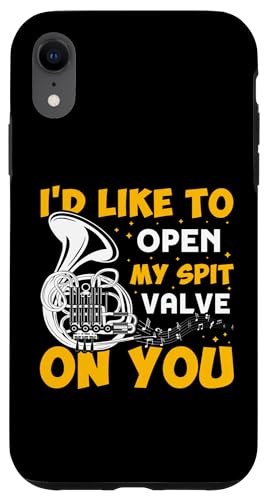 I'd Like To Open My Spit Valve On You Waldhorn Hülle für iPhone XR von French Horn Brass Instrument Designs For Player