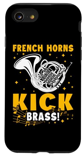 Waldhörner Kick-Messing Hülle für iPhone SE (2020) / 7 / 8 von French Horn Brass Instrument Designs For Player