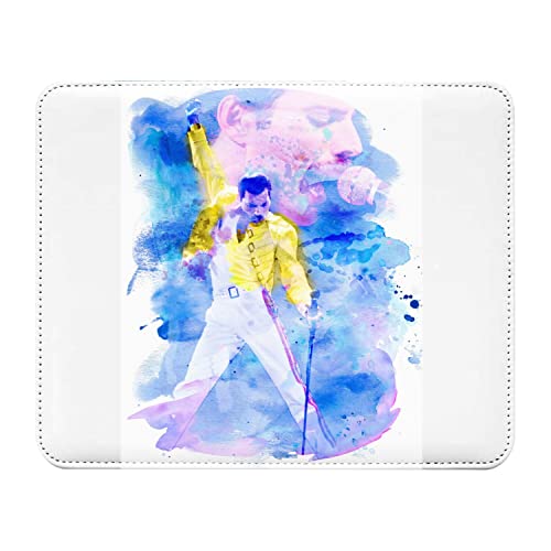 Freddie Mercury Yellow Jacket Graphic Fan Art Mauspad, Lederoptik, 22 x 18 cm von French Unicorn