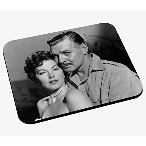 French Unicorn Mauspad mit berühmten Hollywoodstars Ava Gardner und Clark Gable Schauspieler Kino Vintage 1 von French Unicorn