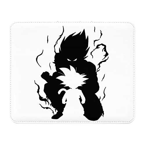 Mauspad, Lederoptik, Dragon Ball Son Goku, Erwachsene, Kinder, Schwarz und Weiß, Anime, Manga, Japan, 22 x 18 cm von French Unicorn