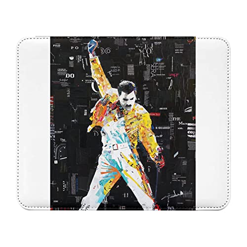 Mauspad, Lederoptik, Freddie Mercury, Collage, Modemagazine, Pop-Art, 22 x 18 cm von French Unicorn