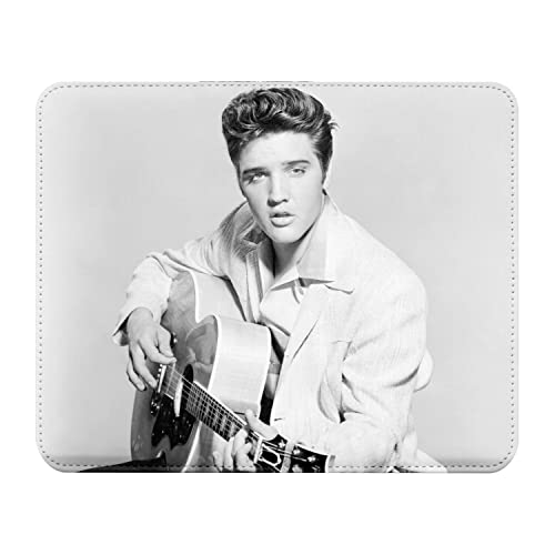Mauspad, Lederoptik, Motiv: Star Celebrity, Elvis Presley, Sänger, alte Musik, Original 7, 22 x 18 cm von French Unicorn