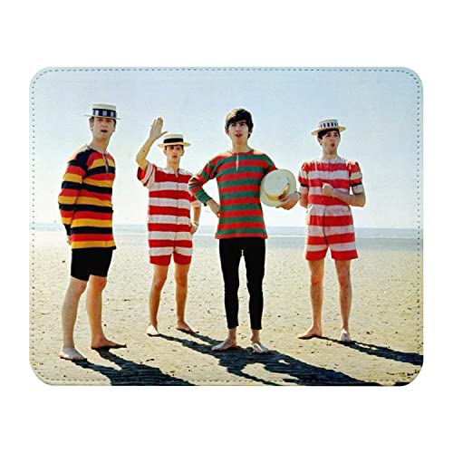 Mauspad, Motiv: The Beatles A la Strand Rock Pop Vintage Photo 70er – 22 x 18 cm von French Unicorn