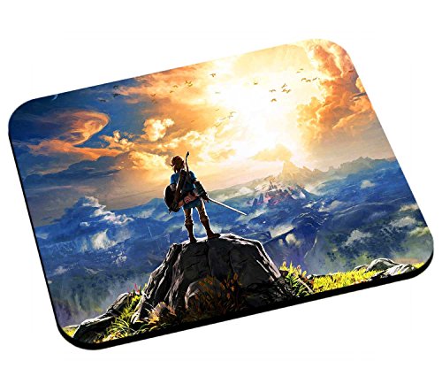 French Unicorn Mauspad Zelda The Legend Breath of The Wild Videospiele Japan - Rutschfest, Hochauflösendes Kunstwerk, Bunt (Multicolored), Kunststoff von French Unicorn