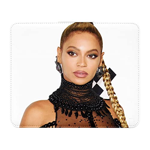 Mauspad in Leder-Optik, Motiv: Star Celebrity, Beyonce Musik 3, 22 x 18 cm von French Unicorn