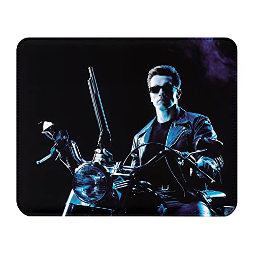 Mauspad in Lederoptik Arnold Schwarzenegger Terminator 2 Moto Film 22 x 18 cm von French Unicorn